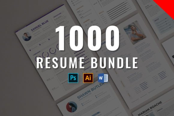 1000 Resume Templates BUNDLE