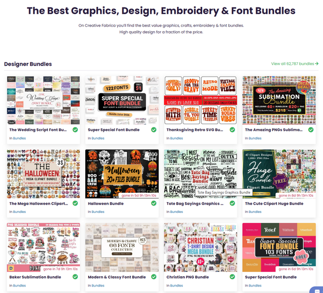 Creative Fabrica - The Best Graphics, Design, Embroidery & Font Bundles