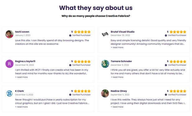 Why do so many people choose Creative Fabrica?